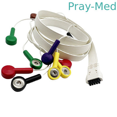 acheter Avances ECG Holter Cable Snap de X12 10 de Mortara/type d'agrafe pour le moniteur d'enregistreur fabrication en ligne