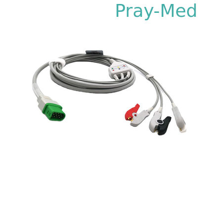 acheter 12 câble AHA de Pin Connector ECG compatible pour le passeport V V12 V21 de Mindray Datascope fabrication en ligne