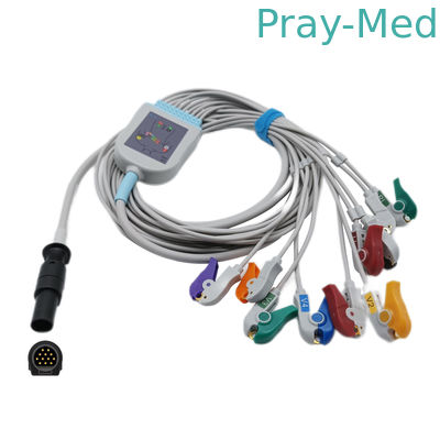 acheter L'électrocardiogramme de Mortara de veste de TPU câblent 12 des couleurs-codes d'avance de Pin Hypertronix Connecto AHA/IEC fabrication en ligne