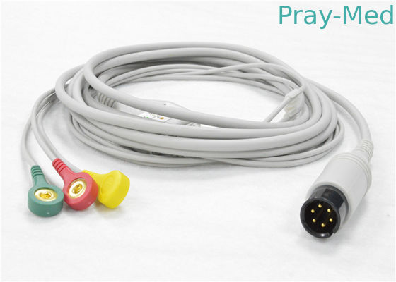 acheter Câble médical de fils de connexion d'Ecg, câble protégé par avance patiente de diamètre Ecg de 5.0mm fabrication en ligne
