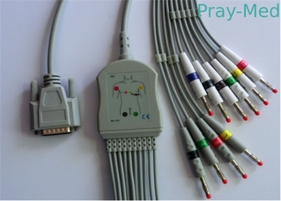 acheter Câble de Goldway/Nihon Kohden Ecg, Pin du DB 15 de câble de diamètre Mindray Ecg de 5.0mm fabrication en ligne