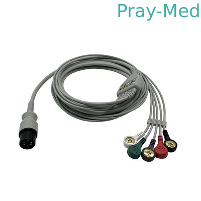 acheter Cable ECG compatible Edan Contec Mindray Carewell médiane universel de type 6 épingles 3,6 m Matériau TPU fabrication en ligne