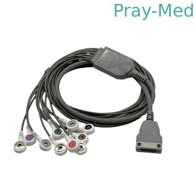 acheter Câble patient de cuivre du conducteur ECG, avance du câble 10/12 de TPU ECG Holter avec la rupture fabrication en ligne