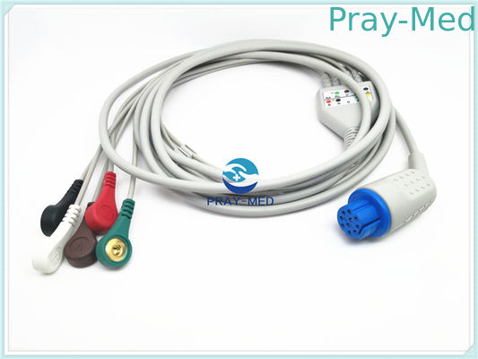 acheter Câble compatible d'électrode d'Ecg de datex, câble d'une seule pièce de fils de connexion de TPU ECG fabrication en ligne