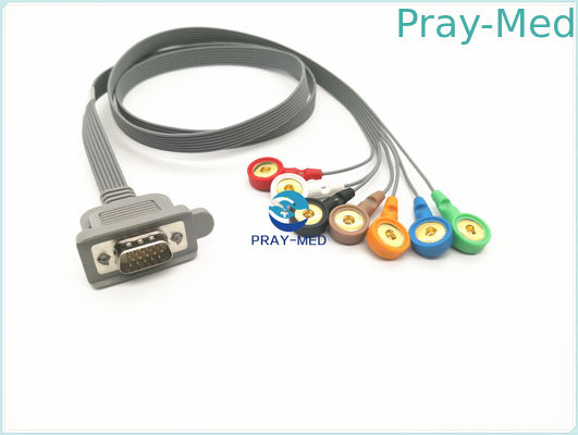 acheter Longueur patiente du câble 1m de Pin Connector ECG du DMS 15 avec du CE, OIN fabrication en ligne