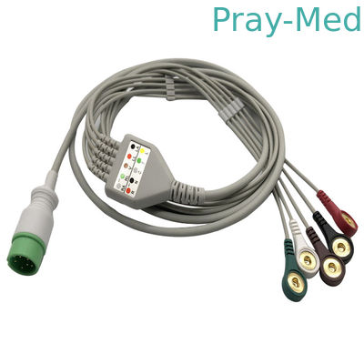 acheter Le câble de l'avance 6pin 5 ECG de Zoncare Hwatime 2.6mm avec des fils se cassent fabrication en ligne