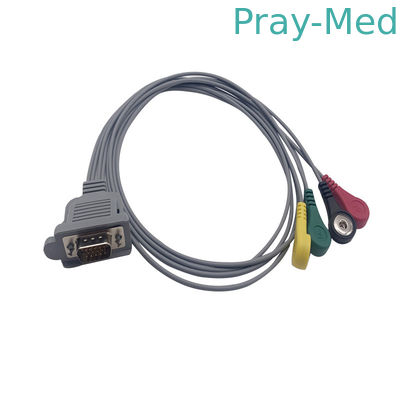 acheter Connecteur patient du câble 0.9m Holter Cable Snap Clip Banana des avances ECG du DMS 4 fabrication en ligne