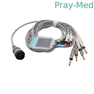 acheter Fil d'électrocardiogramme de l'avance 3.6m de la borne 10 de Kenz 16 avec l'extrémité 63050074 de banane 63050075 PC-104 fabrication en ligne