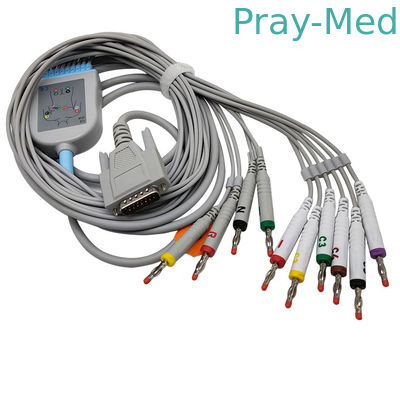 acheter Le câble pédiatrique SE-12 d'électrocardiogramme d'Edan de 10 avances expriment la veste de SE-1200 3.6m TPU fabrication en ligne