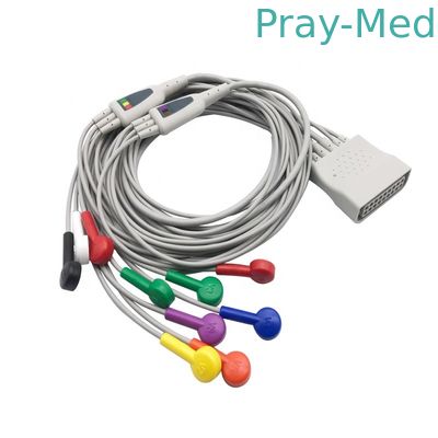 acheter 12-lead câble diagnostique du leadset ECG ST80i AHA 1.5m pour HP 989803180121 989803180131 fabrication en ligne