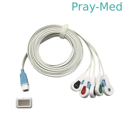 acheter Radiolucent jetable ECG fil de connexion l'agrafe Covidien compatible de 5 avances fabrication en ligne