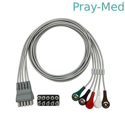 acheter L'avance de Welch Allyn ECG a placé 5 le jumeau gris Pin Connector de la rupture TPU de fil 9293-059-50 fabrication en ligne
