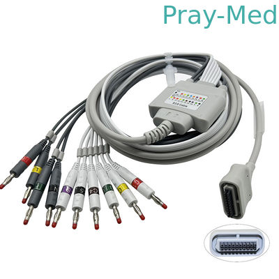 acheter 10 câble Edan compatible ECG SE-1515 DX12 Holter Cable d'électrocardiogramme de Pin Banana 4,0 de l'avance 20 fabrication en ligne