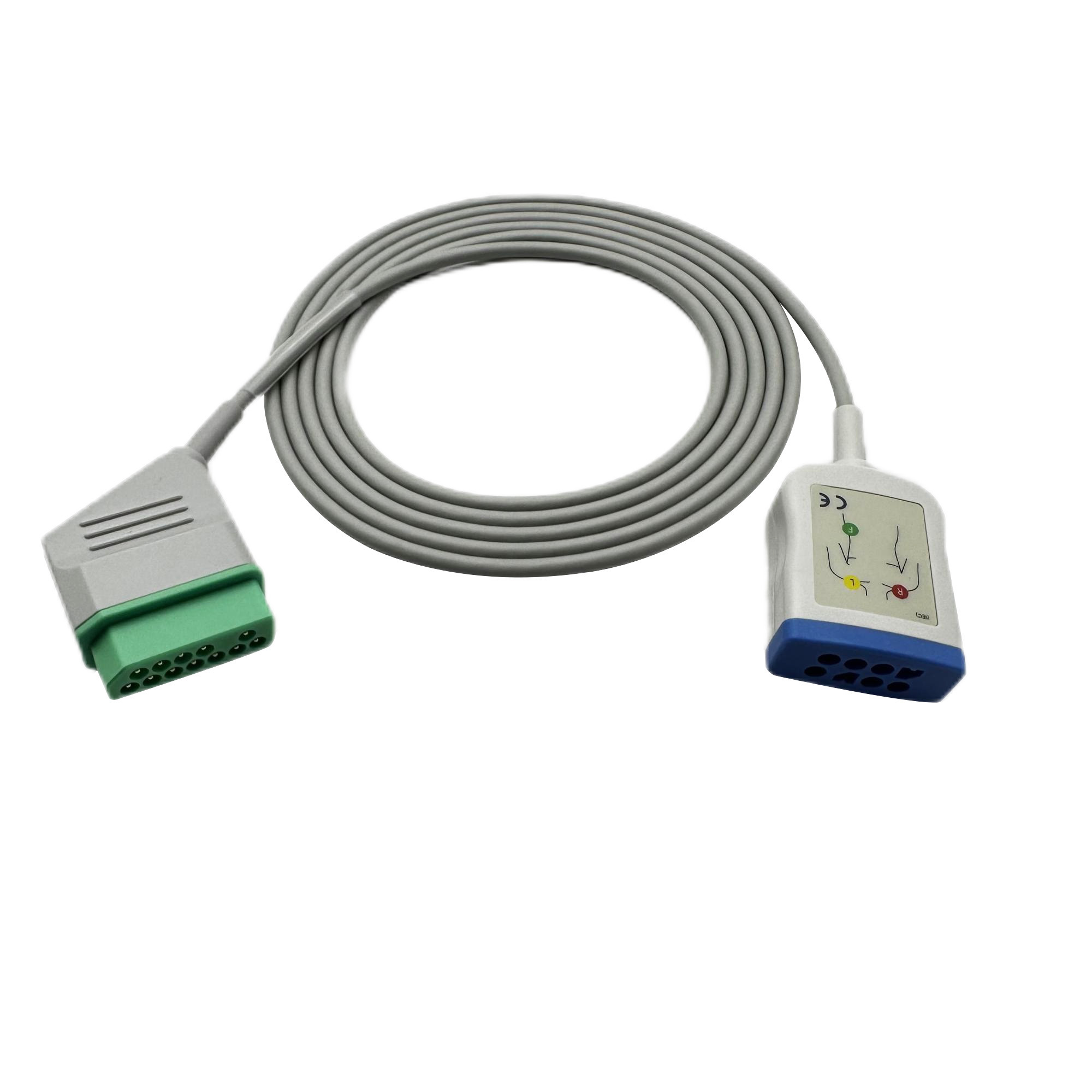 Câble Patient ECG Nihon Kohden BJ-961D – 10 Dérivations, Neuf (peut-être Sans Emballage Scellé)