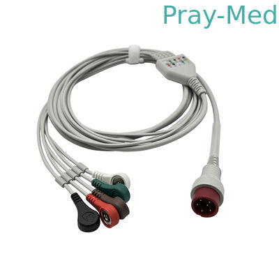 Câble original de 6pin ECG pour le zoncare 3/5 rupture d'une seule pièce de câble des avances ECG