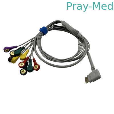 Extrémité instantanée matérielle 1.1m de l'avance ECG Holter Cable Grey TPU de Rencare 10