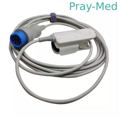 Câble réutilisable de capteur de Biocare 10pin Spo2 de capteur de l'adulte Spo2 compatible pour IM8 IM10 IM12