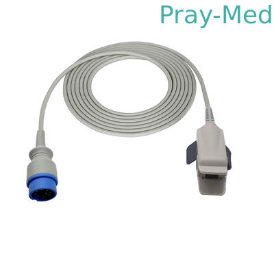 Capteurs Spo2 réutilisables compatibles Biolight 9Pin pour toute vue A8 / A5 / A6 / A3 Ronde, connecteur à 9 broches