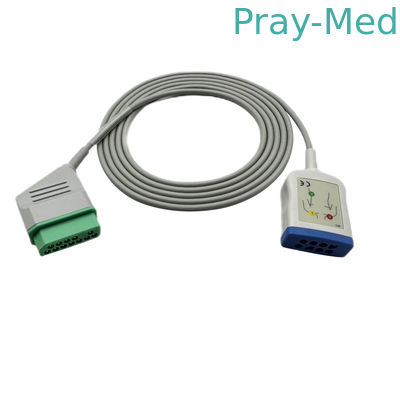 Compatible Nihon Kohden Ekg Tambour de câble Jc-906pa 6 plomb à connecteur 12 broches