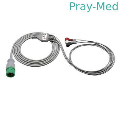 Cable ECG à connexion directe compatible à 12 broches avec fils de plomb
