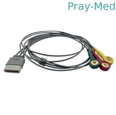 Cable électrocardiographe à connexion directe pour 3 ou 5 connecteurs à prise de plomb