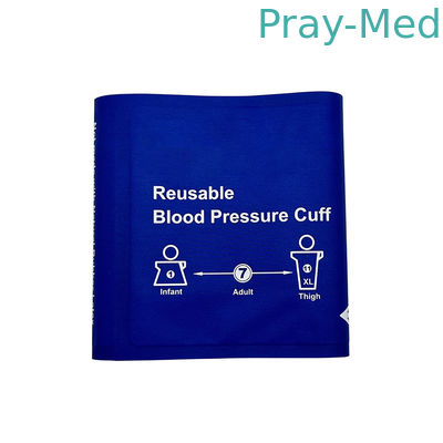 Manche de pression artérielle réutilisable bleue Patient adulte 27,5 à 36,5 cm