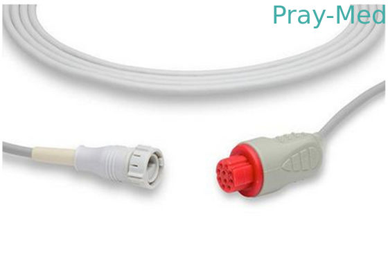 Le datex Ohmeda Ibp de GE câblent le câble 3M de 10 Pin Connector Grey HP Ibp
