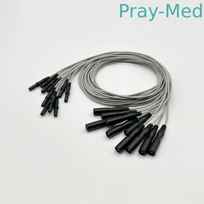 Des fils de plomb d'ECG TPU de mâle à femelle de 2,0 mm flexibles et faciles à utiliser pour les professionnels