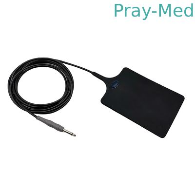Plaque de silicone réutilisable pour enfant et patient Retour négatif 6,3 mm noir