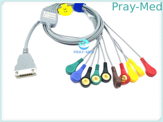 Câble patient compatible de Beneware ECG, 12 câble de l'avance ECG avec le matériel de TPU