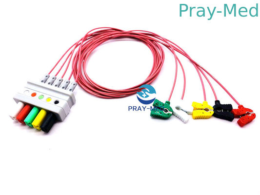 8 Pin HP 5 mènent le câble d'Ecg, M2406A/longueur du câble 3.6m tronc de M1733a Ecg