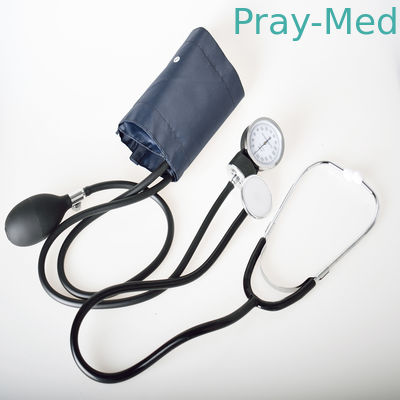 Sphygmomanometer portatif de latex d'alliage d'aluminium avec Stethscope