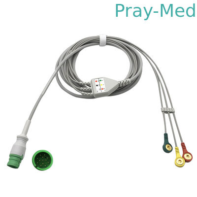 Rond 13 Pin Connector 3.6m 3 câble de l'avance ECG pour Mediana D500
