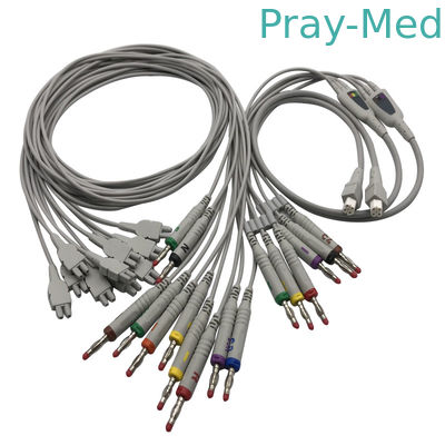 Edan 18 mène des câbles d'ekg d'ecg pour le jumeau Pin Length TPU de SE-18 SE-1515